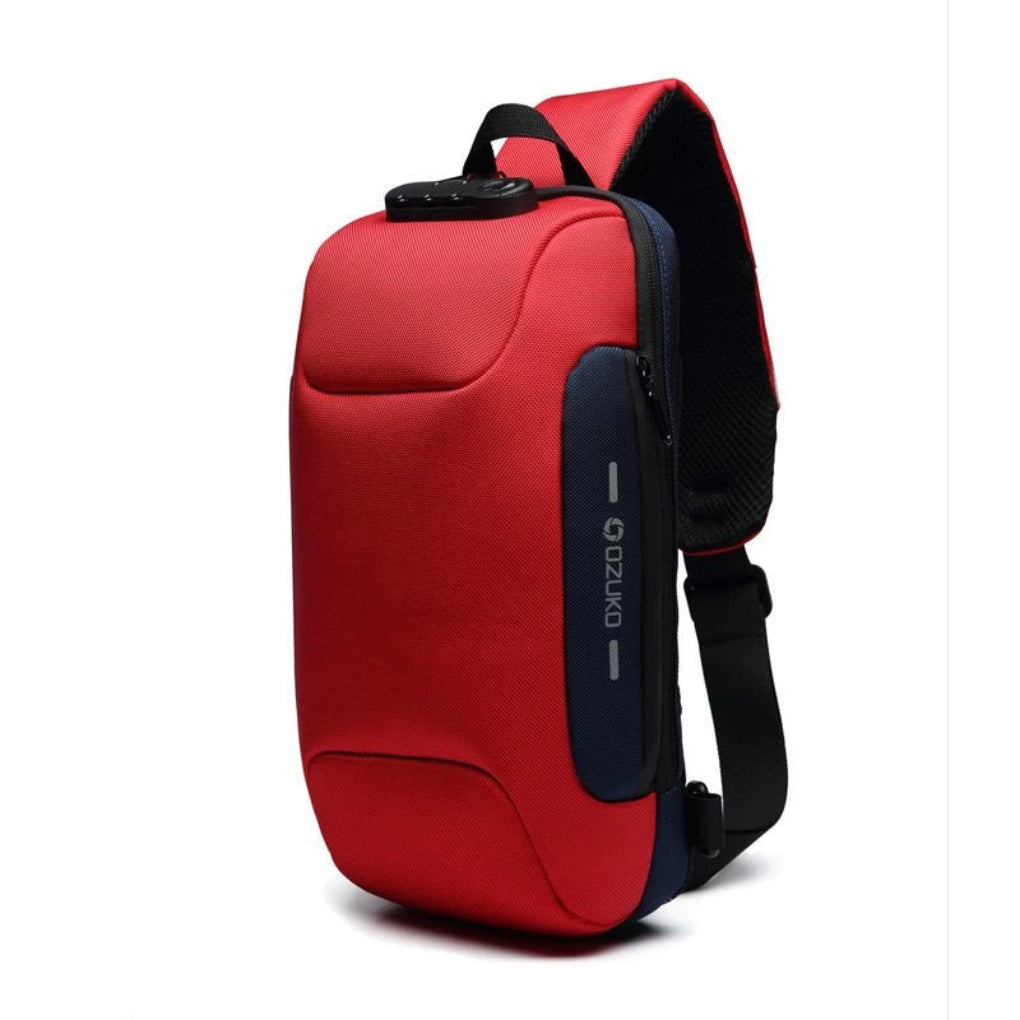 Glevato | Unisex Anti-Theft Sling Bag with USB Charging Port