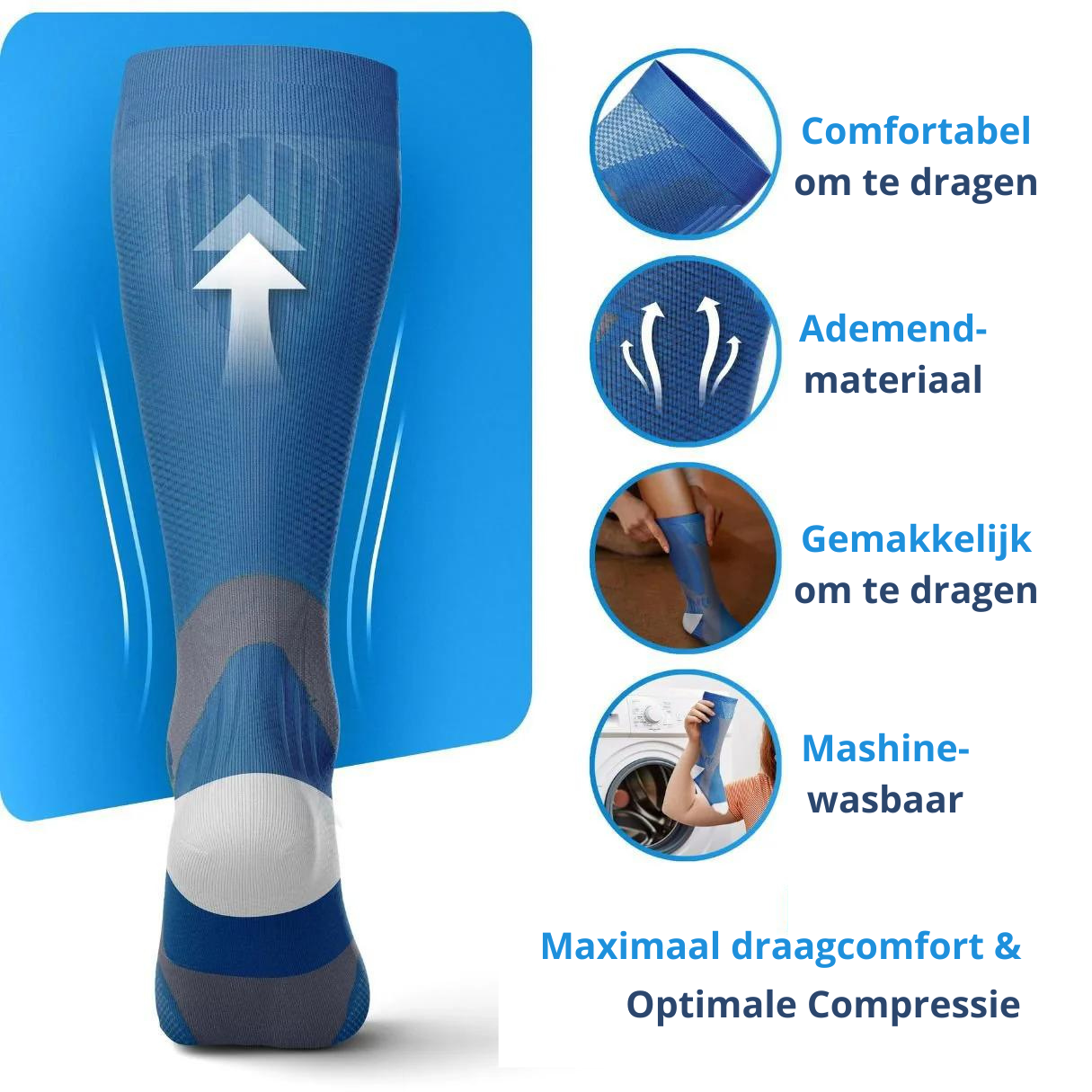 Glevato | Unisex Compression Socks for Improved Circulation and Leg Relief