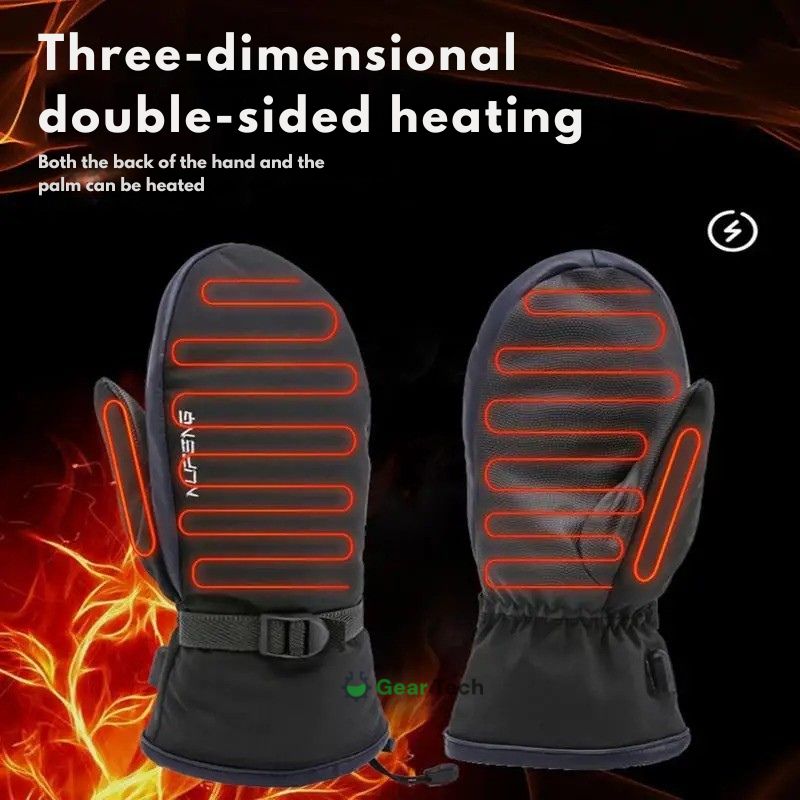 Glevato | USB Electric Heated Gloves | Plug-and-Play, Dual-Sided Heating, Waterproof Design, Suitable for Skiing, Hiking, and Daily Winter Protection
