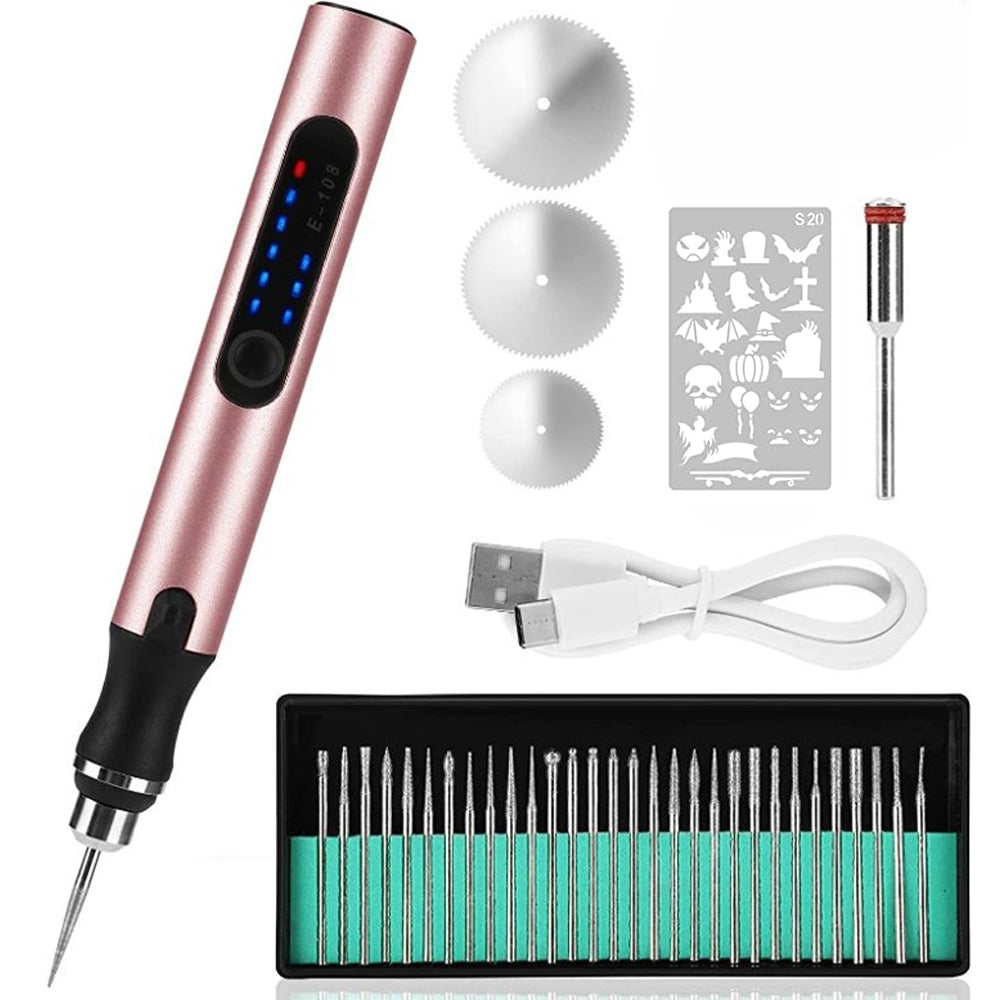 Glevato | USB Rechargeable Engraving Pen | Precise and Quiet | Metal, Adjustable Speed