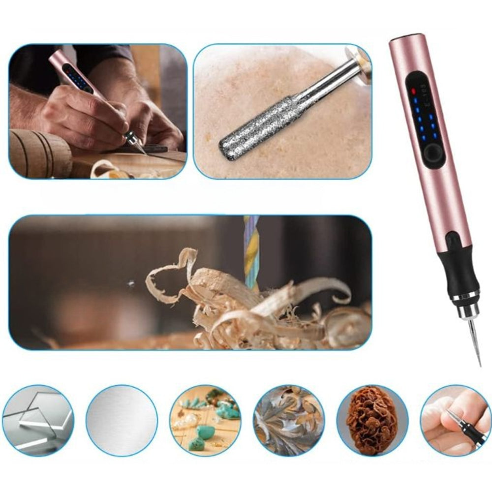 Glevato | USB Rechargeable Engraving Pen | Precise and Quiet | Metal, Adjustable Speed