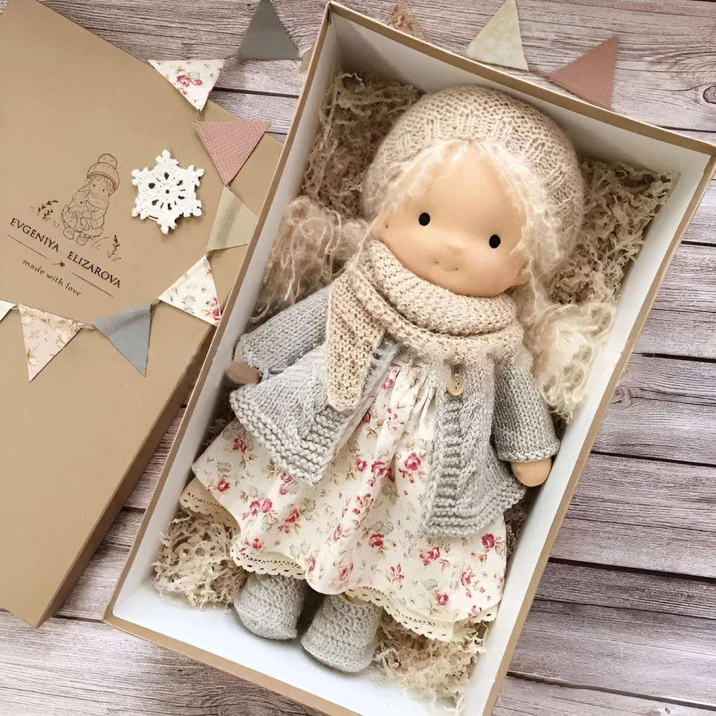 Glevato | Waldorf Cuddly Doll with Knitted Sweater
