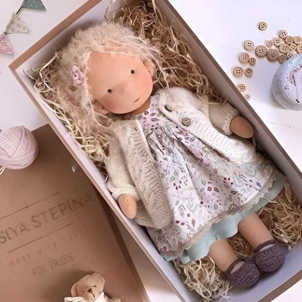 Glevato | Waldorf Cuddly Doll with Knitted Sweater