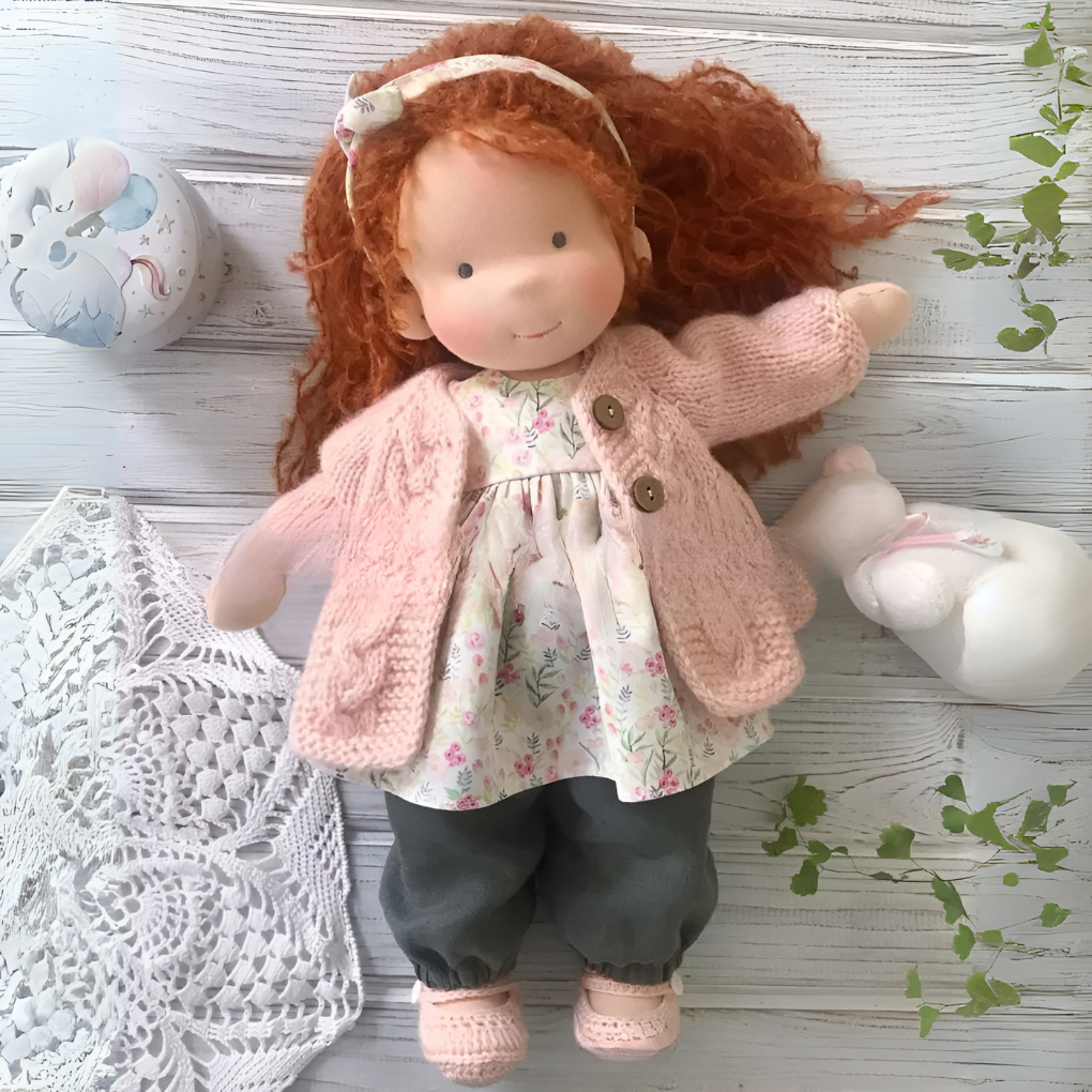 Glevato | Waldorf Cuddly Doll with Knitted Sweater