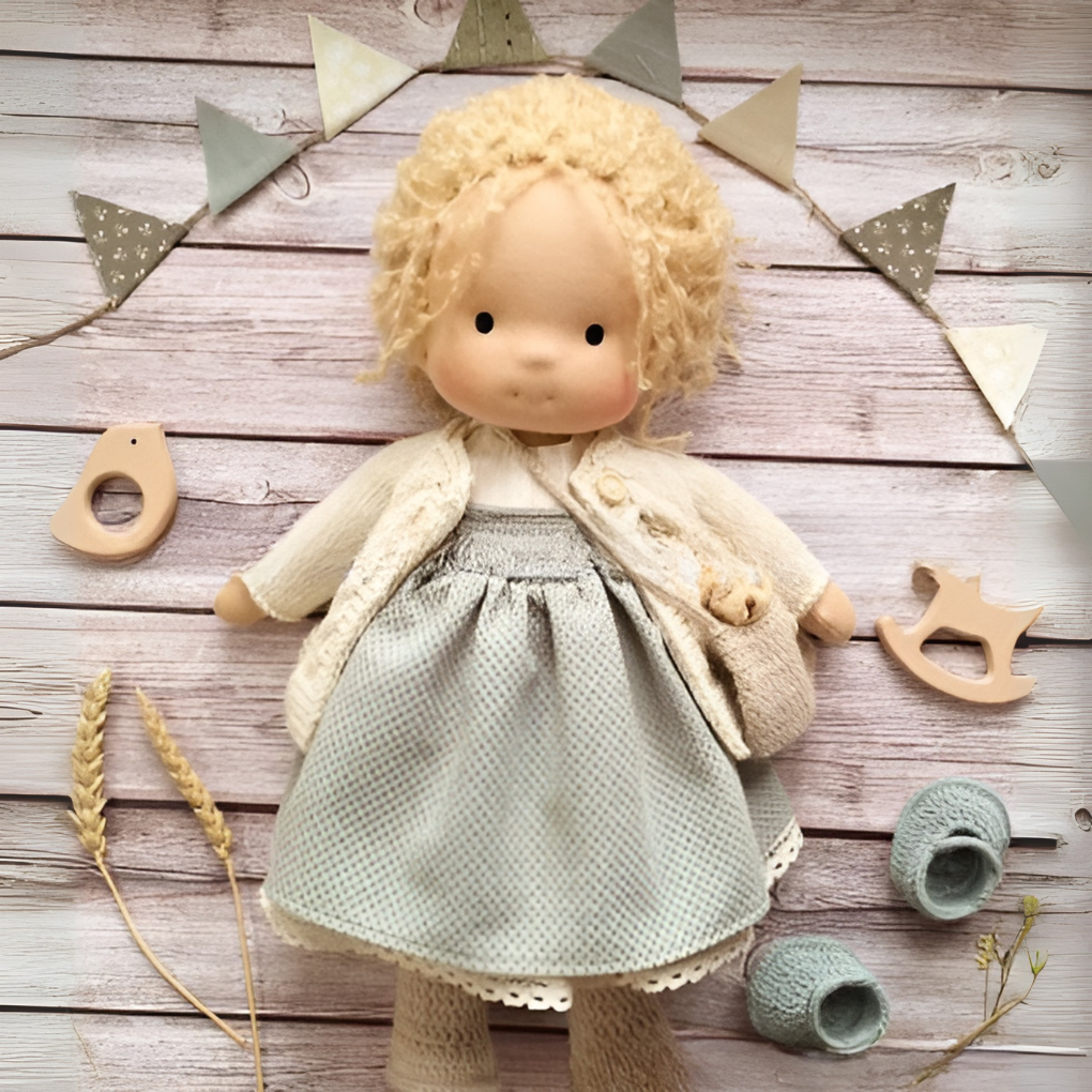 Glevato | Waldorf Cuddly Doll with Knitted Sweater