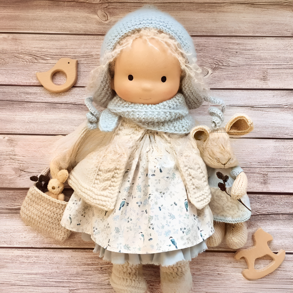 Glevato | Waldorf Cuddly Doll with Knitted Sweater