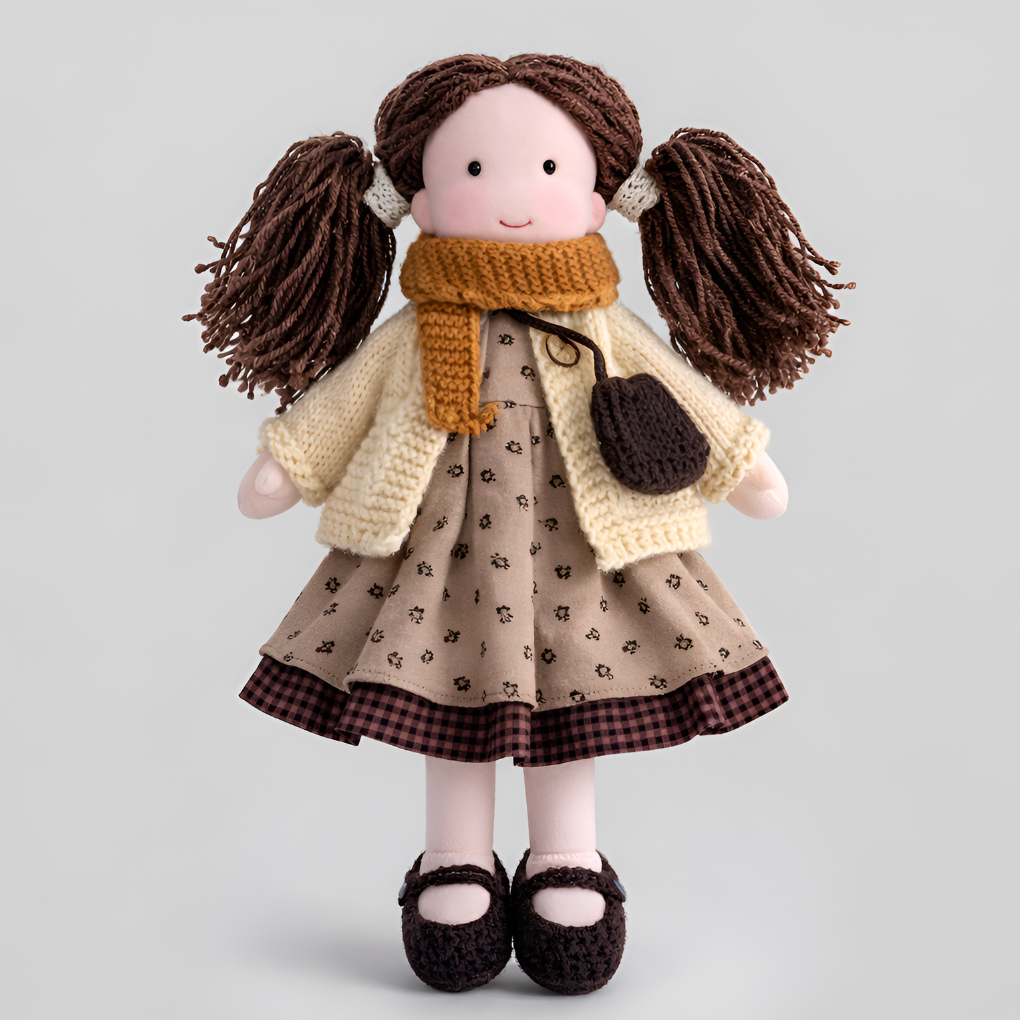 Glevato | Waldorf Soft Cloth Doll with Knitted Cardigan