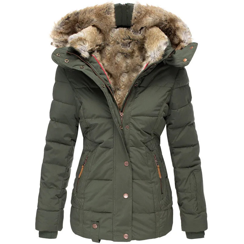 Glevato | Warm Winter Jacket with Fur Lining for Women