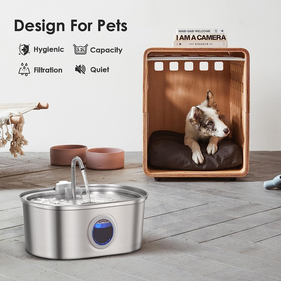 Glevato | Water Fountain Stainless Steel 3.2L