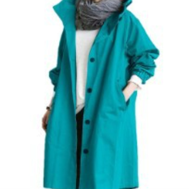 Glevato | Waterproof and Windproof Trench Coat for Women with Hood