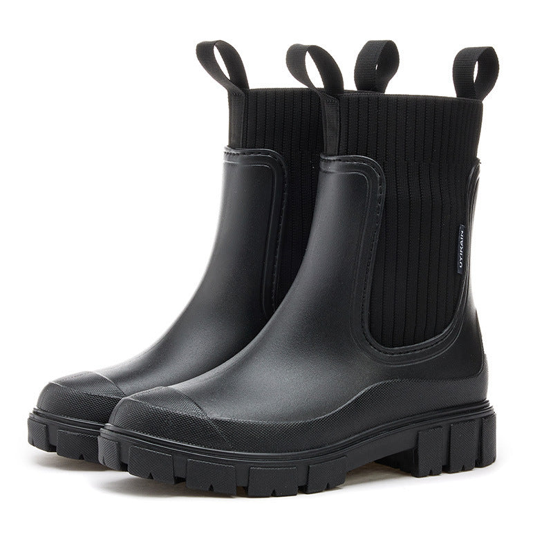 Glevato | Waterproof Rubber Boots for Women | Height-Increasing Platform & Slip-Resistant PVC