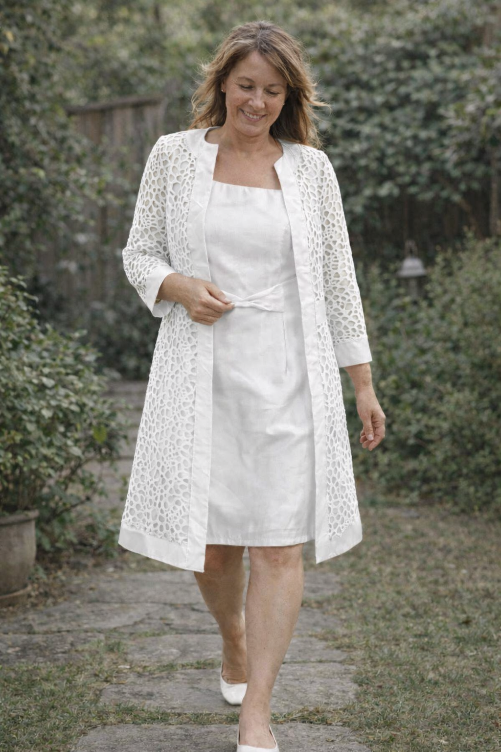 Glevato | Women's 2-Piece Lace Dress with Jacket Elegant