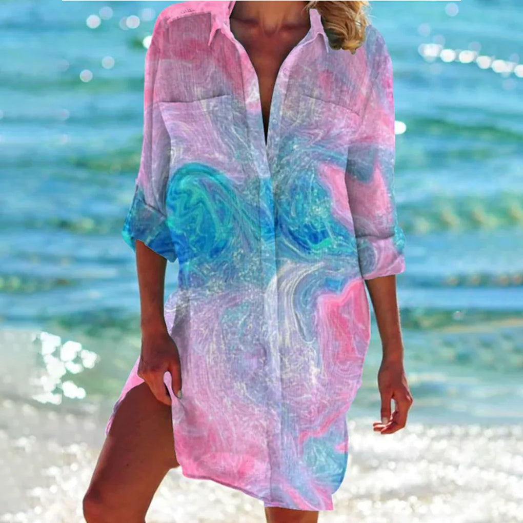 Glevato | Women's Beach Shirt Cover-Up