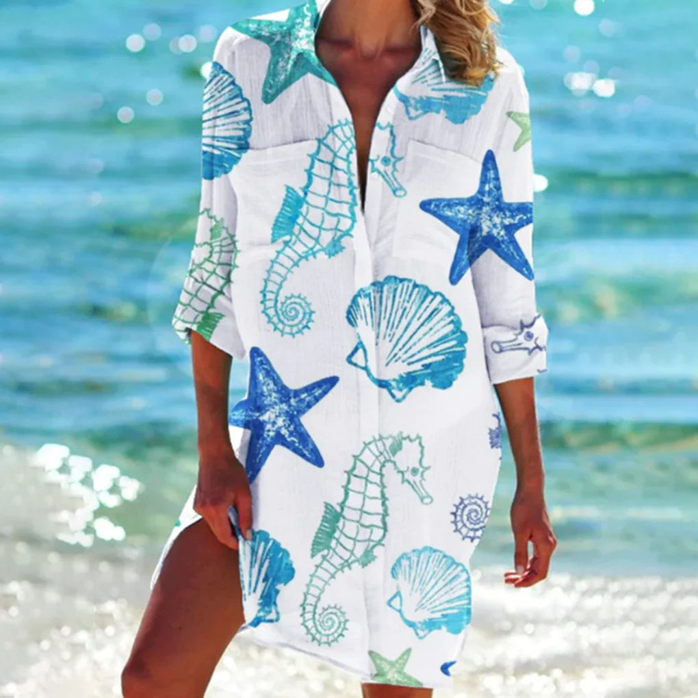 Glevato | Women's Beach Shirt Cover-Up