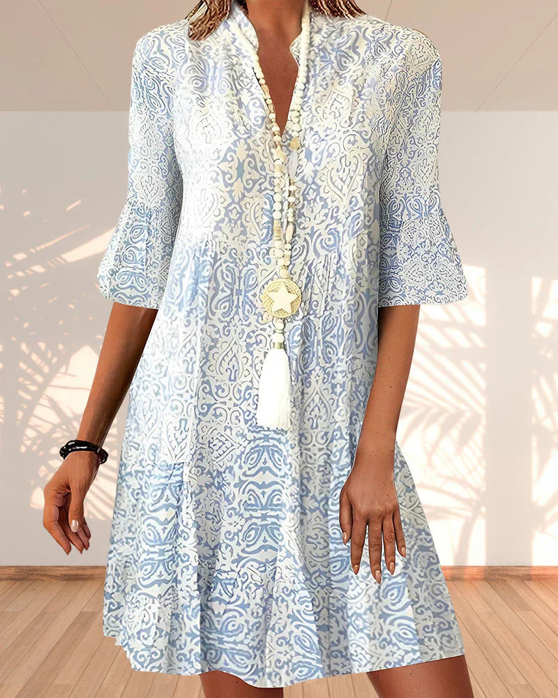 Glevato | Women's Bohemian Tiered Midi Dress