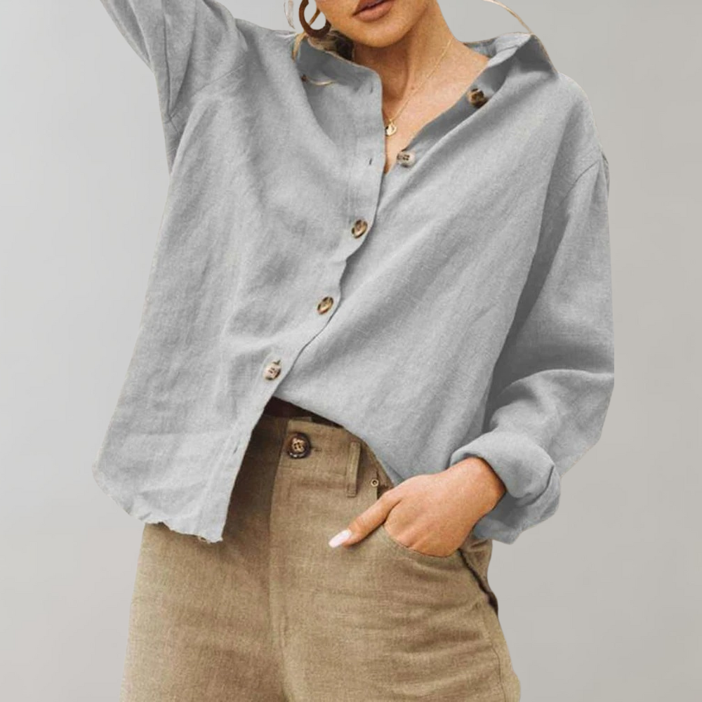 Glevato | Women's Button-Down Oversized Blouse
