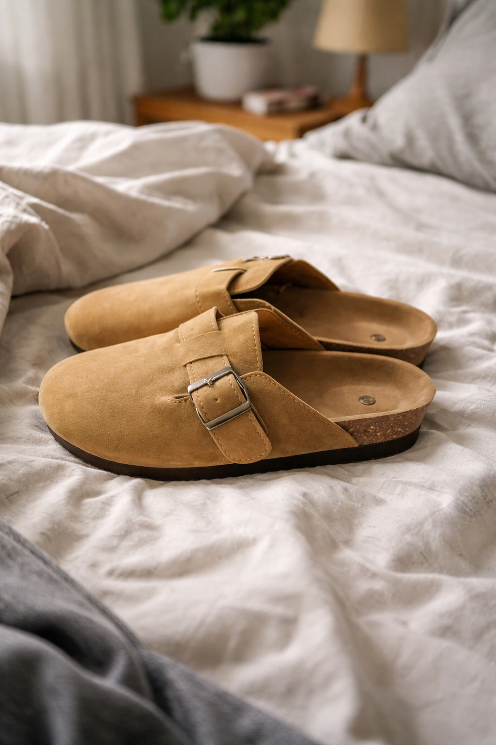 Glevato Women's Clogs Buckle Design Slippers