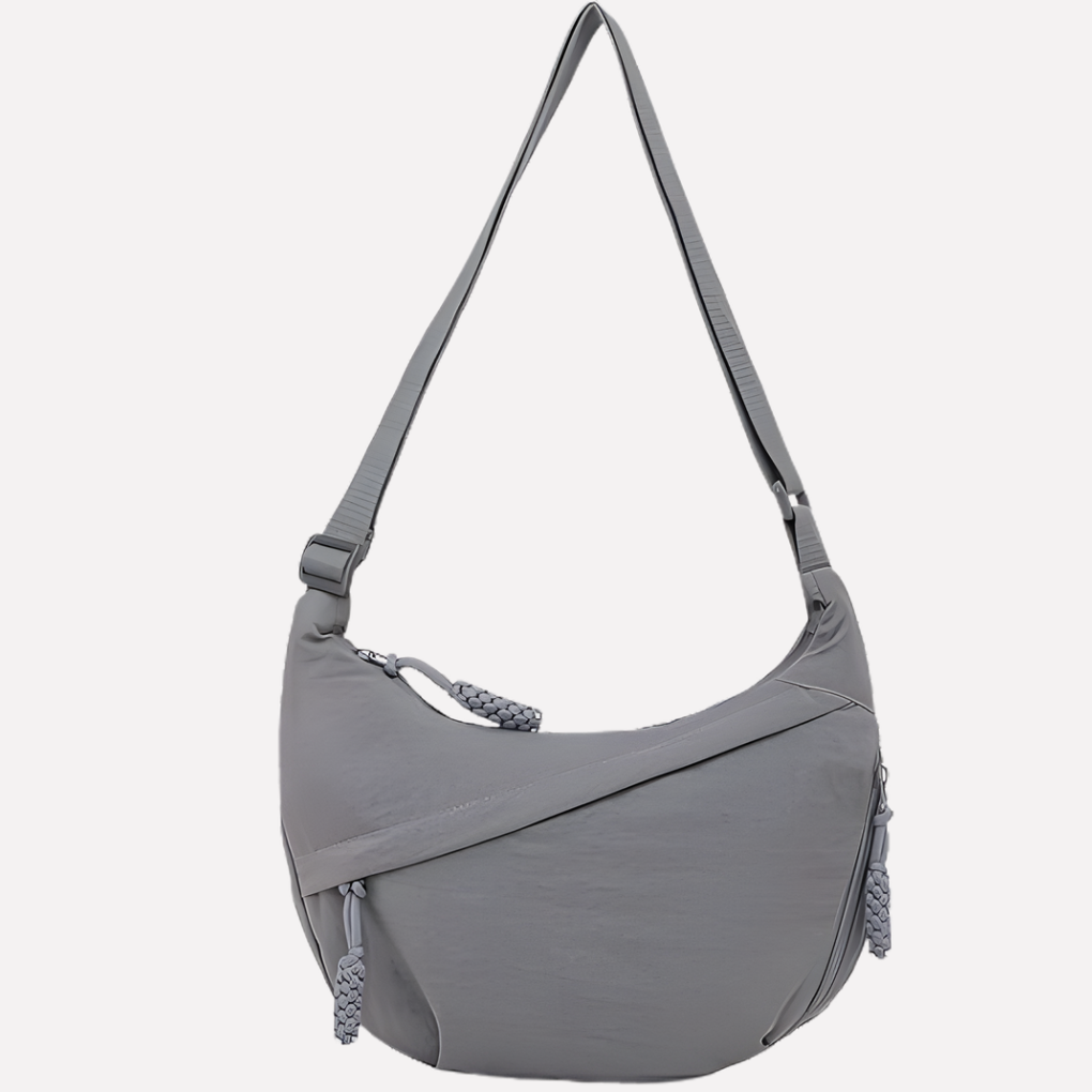 Glevato | Women's Crescent Sling Bag with Braided Detail