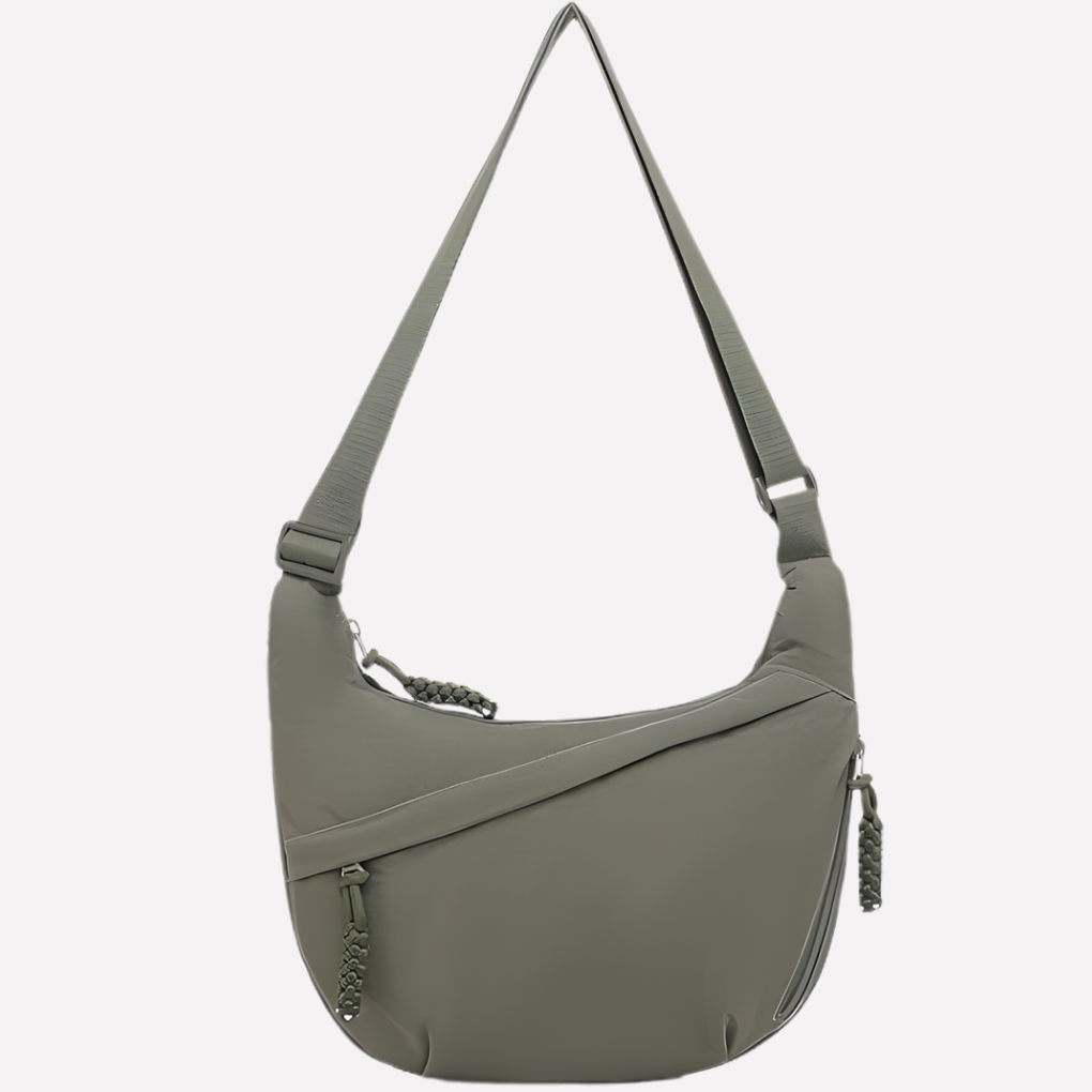 Glevato | Women's Crescent Sling Bag with Braided Detail