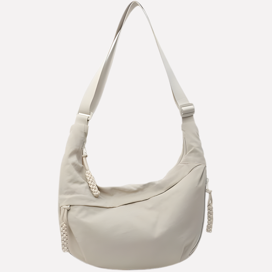 Glevato | Women's Crescent Sling Bag with Braided Detail