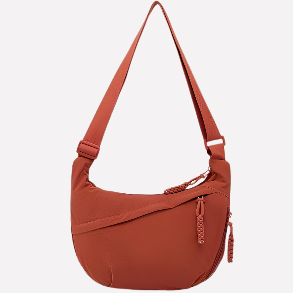Glevato | Women's Crescent Sling Bag with Braided Detail