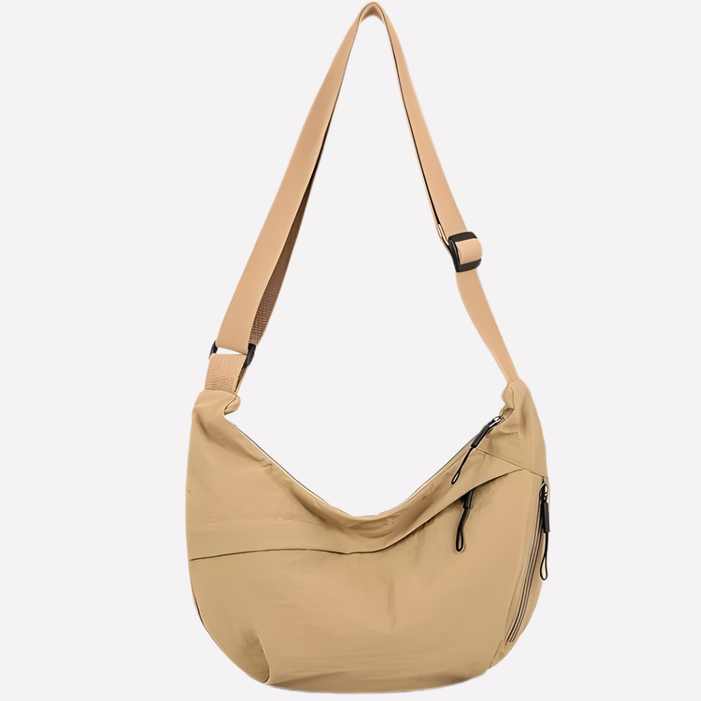 Glevato | Women's Crescent Sling Bag with Braided Detail