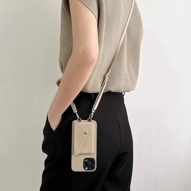 Glevato | Women's Crossbody Phone Case with Card Holder & Lanyard