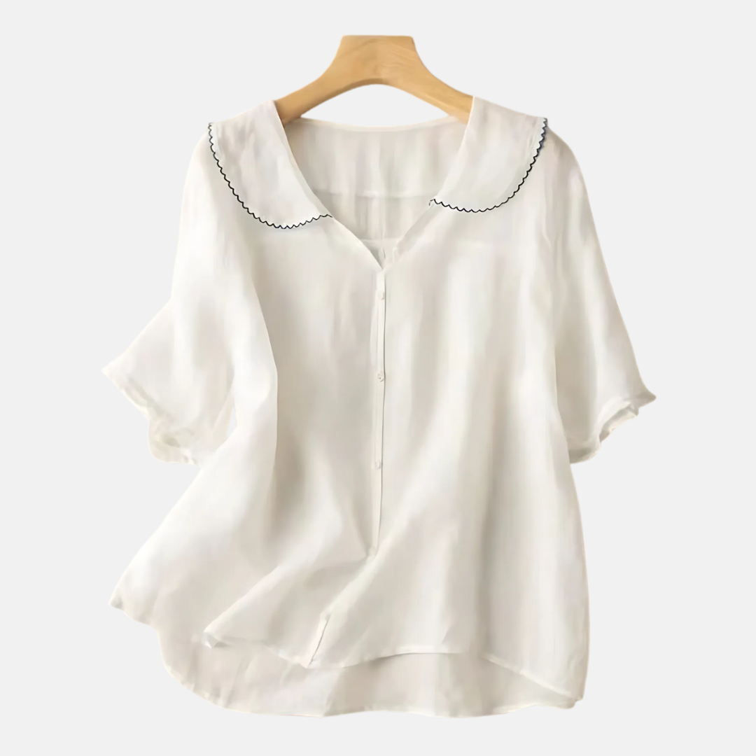 Glevato | Women's Doll Collar Button-Up Shirt