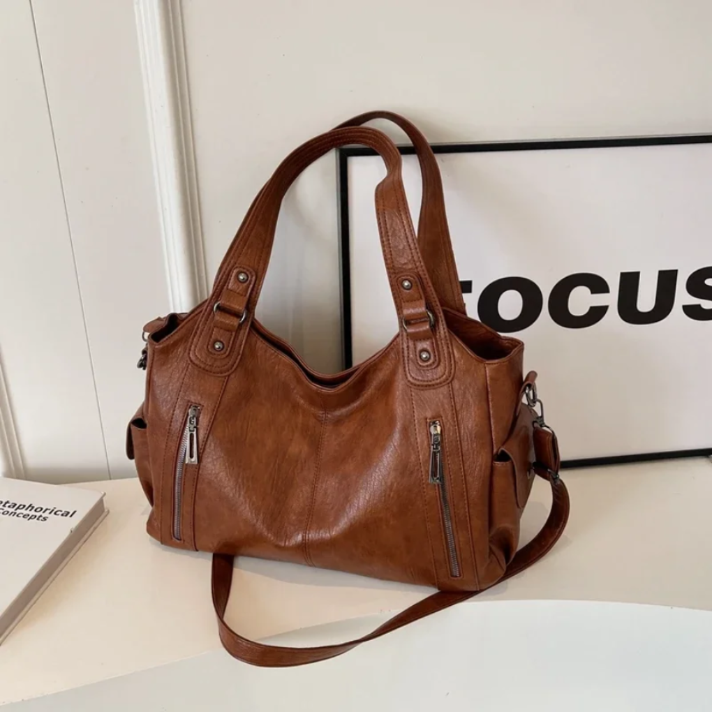 Glevato | Women's Large Tote Bag with Zip Pockets