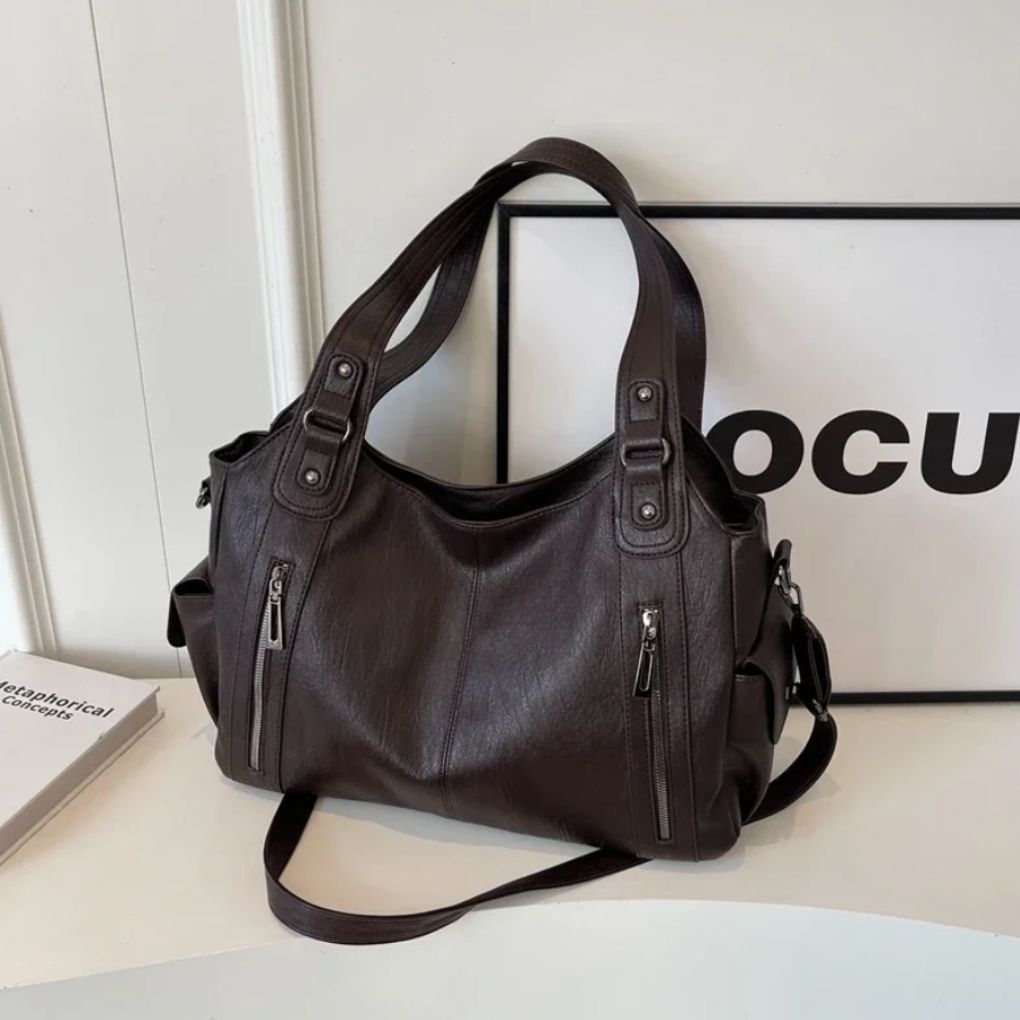 Glevato | Women's Large Tote Bag with Zip Pockets
