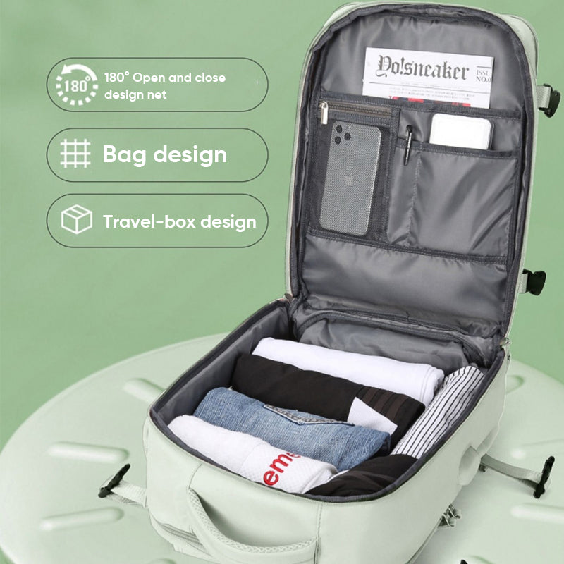 Glevato | Women's Large Waterproof Travel Backpack