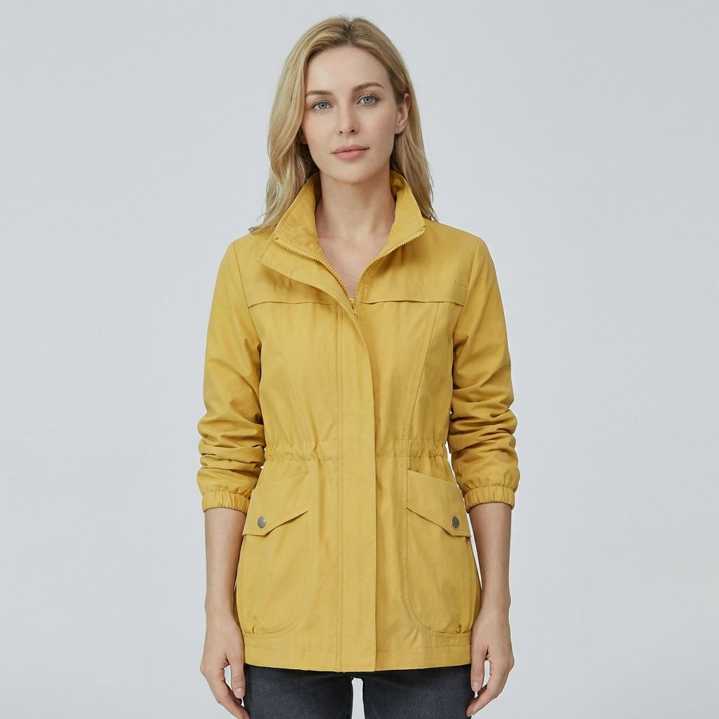 Glevato | Women's Lightweight Utility Jacket with Drawstring Waist