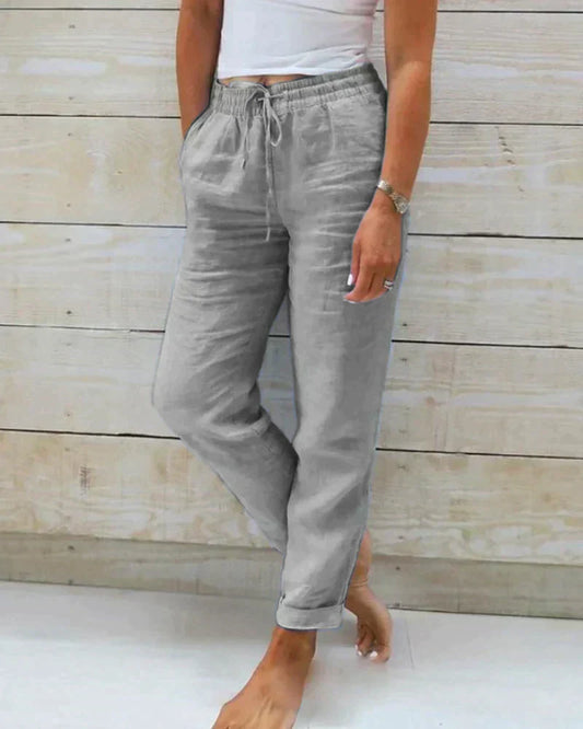 Glevato | Women's Linen Drawstring Pants