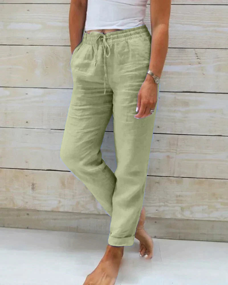 Glevato | Women's Linen Drawstring Pants