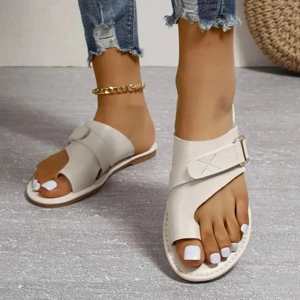 Glevato | Women's Orthopedic Hallux Valgus Correction Leather Sandals