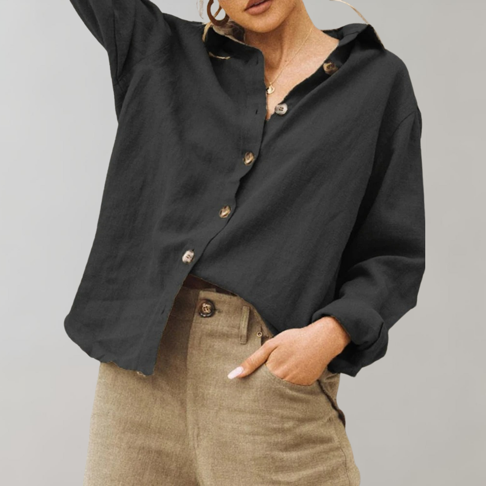 Glevato | Women's Oversized Button-Down Blouse