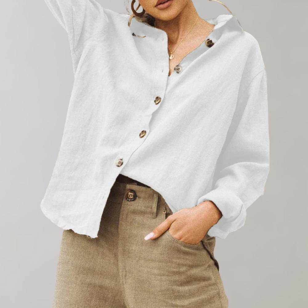 Glevato | Women's Oversized Button-Down Blouse