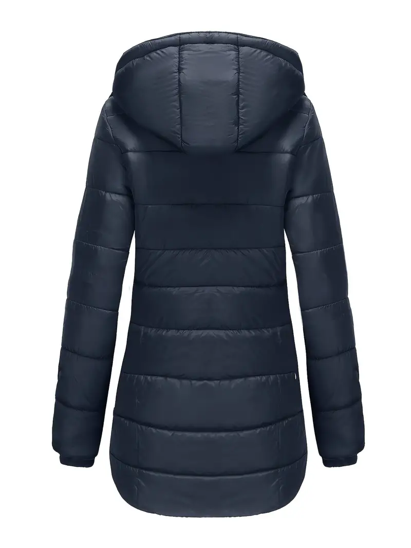 Glevato | Women's Padded Mid-Length Winter Coat with Hood