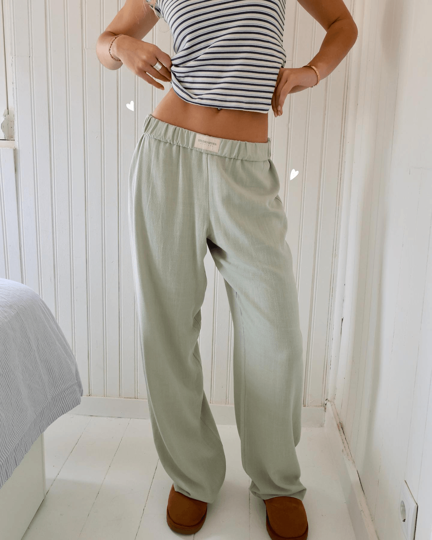 Glevato | Women's Pinstripe Lounge Pants