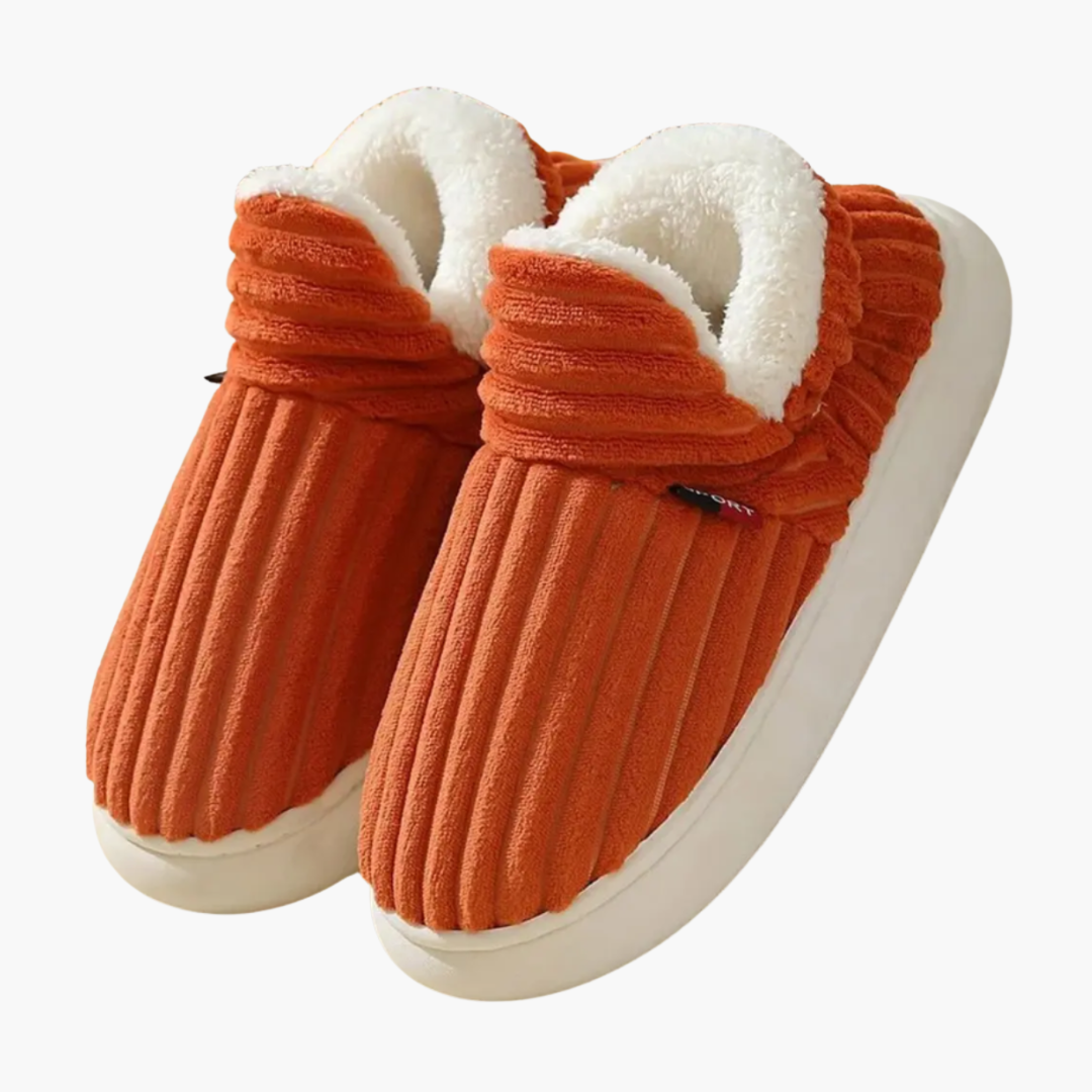 Glevato | Women's Plush Slippers with Ribbed Texture