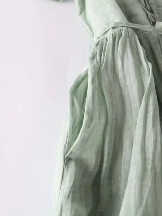 Glevato | Women's Ruffled Midi Dress with Tie Waist