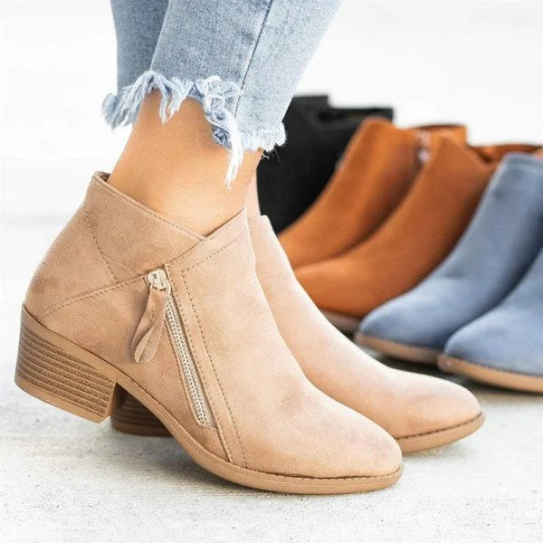 Glevato | Women's Side Zip Ankle Boots