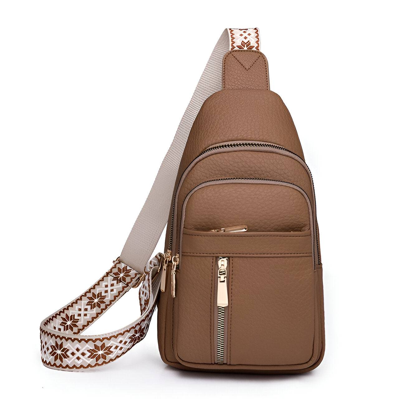 Glevato | Women's Sling Backpack with Patterned Strap