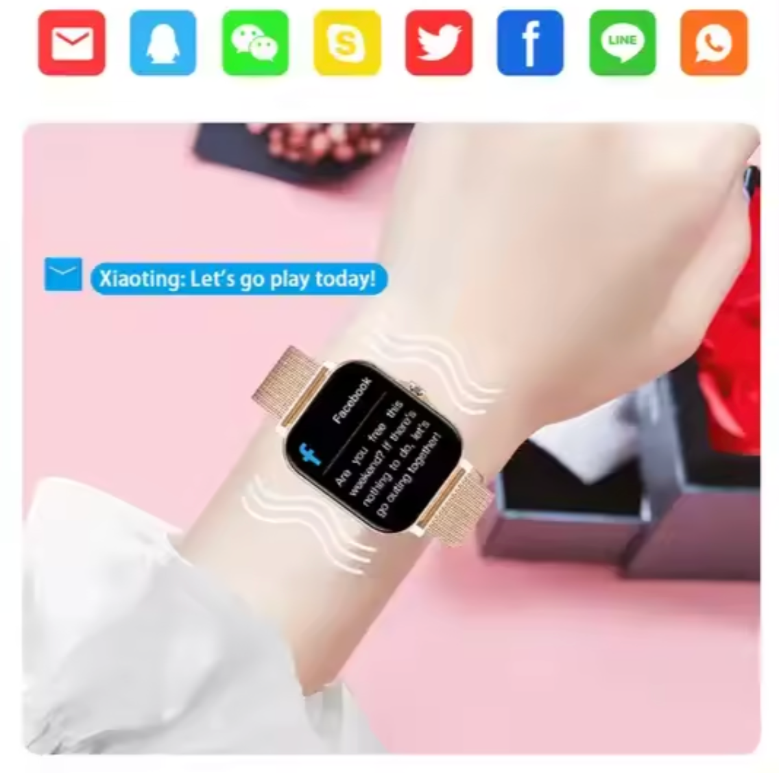 Glevato | Women's Smartwatch with Full Touch Screen Display