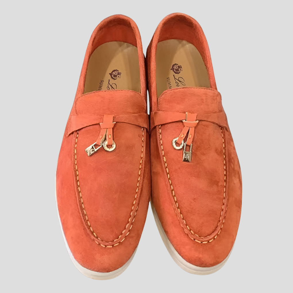 Glevato | Women's Suede Loafers with Tassel Detail