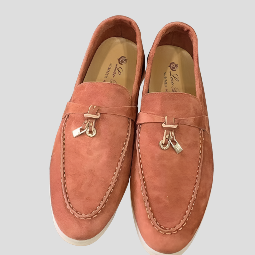 Glevato | Women's Suede Loafers with Tassel Detail