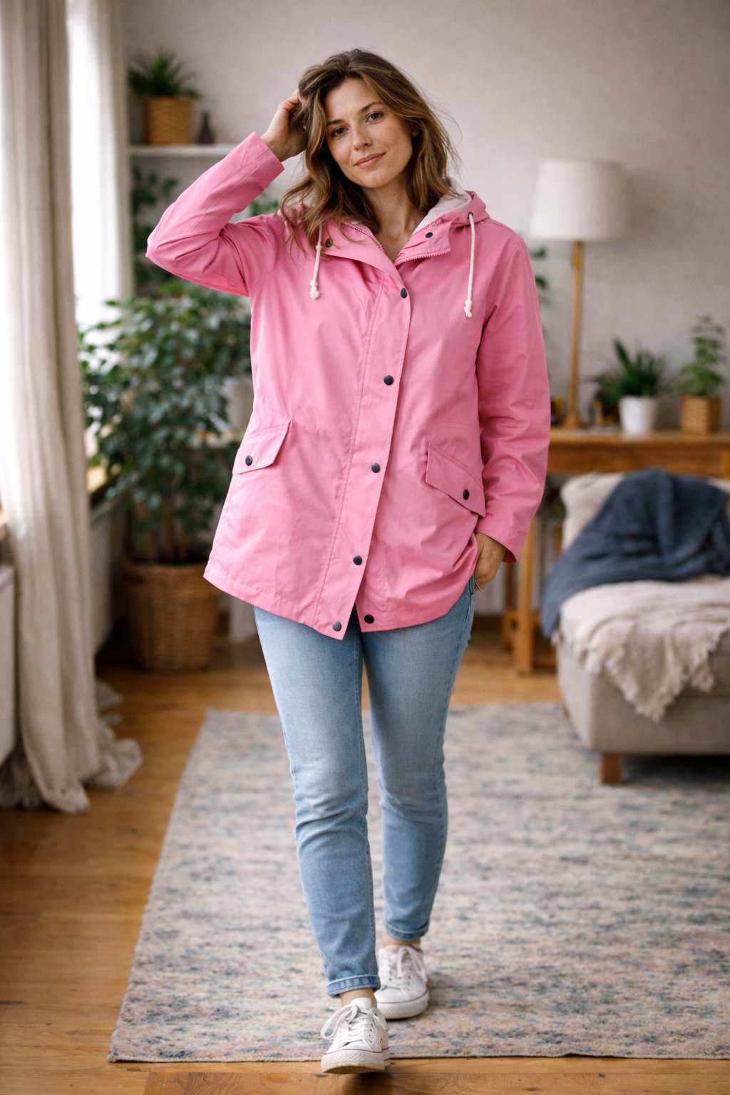 Glevato Women's Transitional Jacket with Hood Lightweight