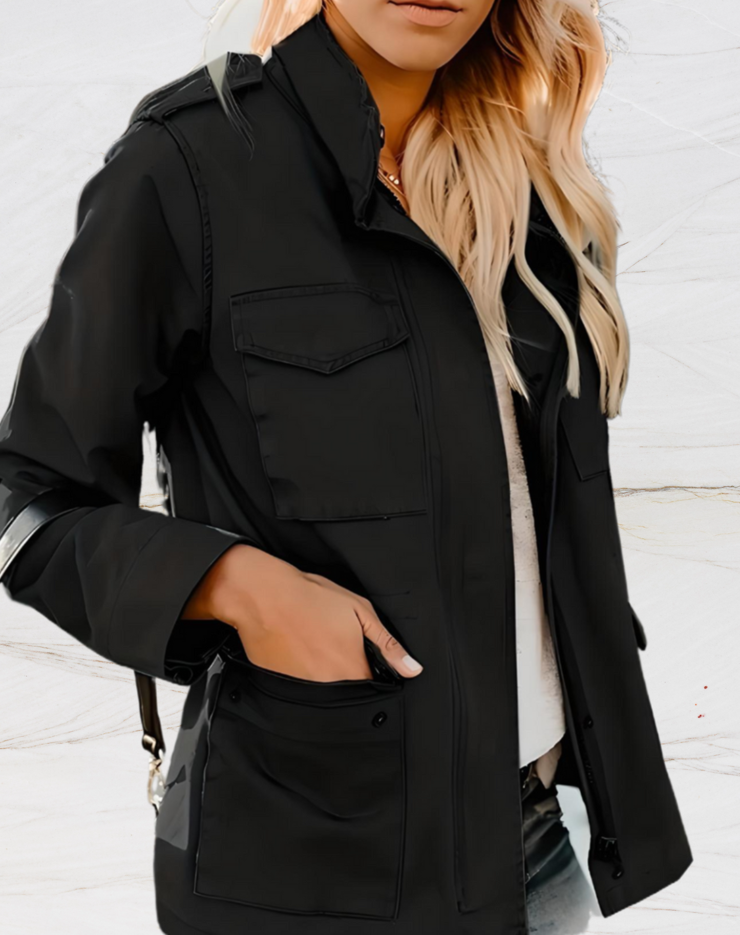 Glevato | Women's Utility Jacket with Multiple Pockets