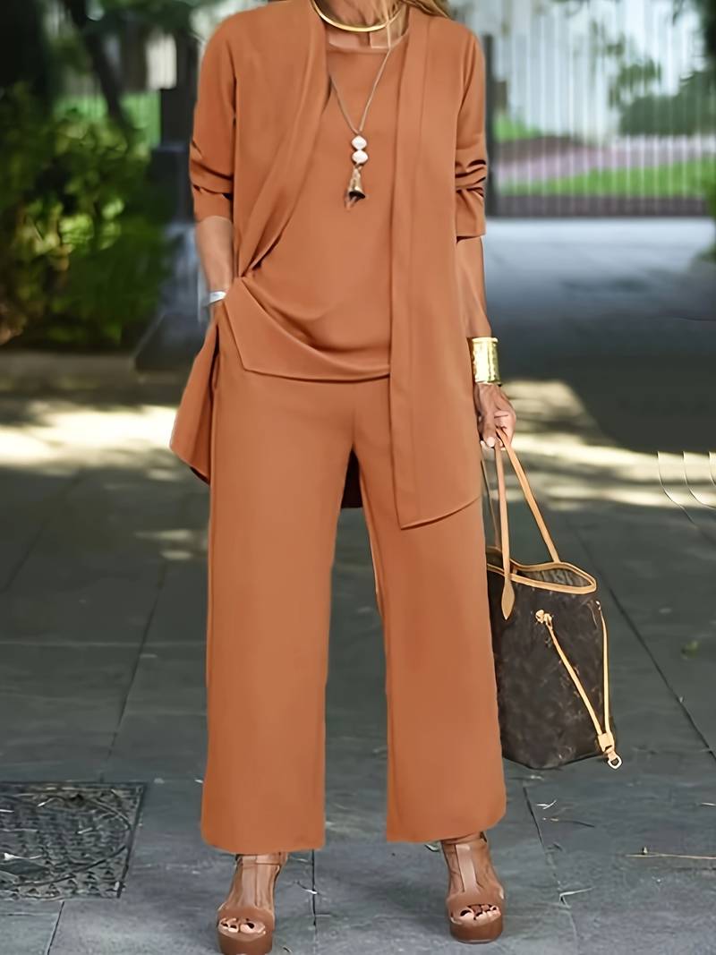 Glevato | Women's Wide Leg Three Piece Set