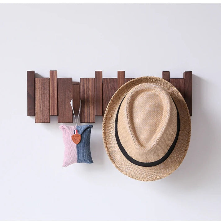 Glevato | Wooden Wall Mounted Coat Rack with Piano Key Design